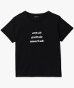 Tee-shirt à manches courtes avec message femme grande taille